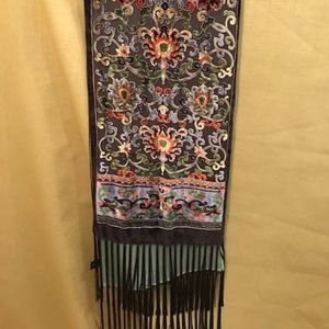 Beautiful Silk and Velvet (rayon) burnout scarf